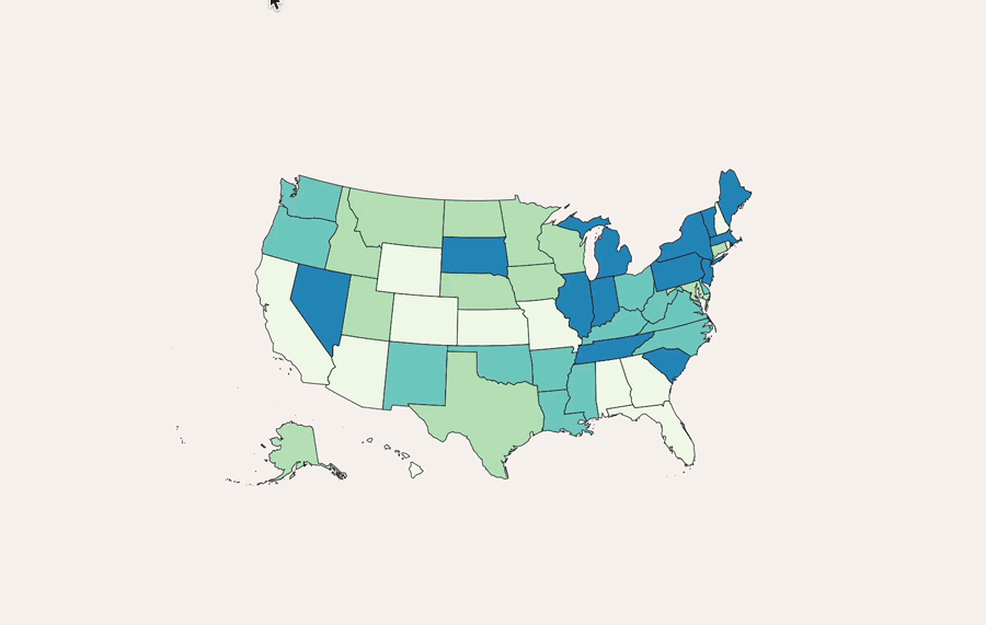 A Choropleth Map Example with vanilla JS
